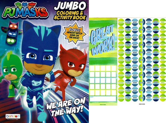 PJ Masks - We are on the Way - Jumbo Coloring & Activity Book 80 pages + Sticker