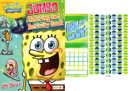 SpongeBob - Oh, Buoy! - Jumbo Coloring & Activity Book + Award Stickers