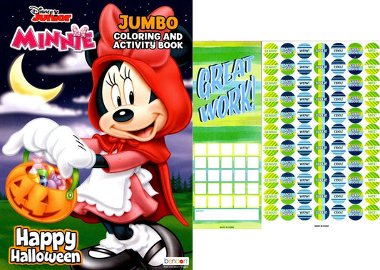 Minnie - Happy Halloween - Halloween Jumbo Coloring & Activity Book + Stickers