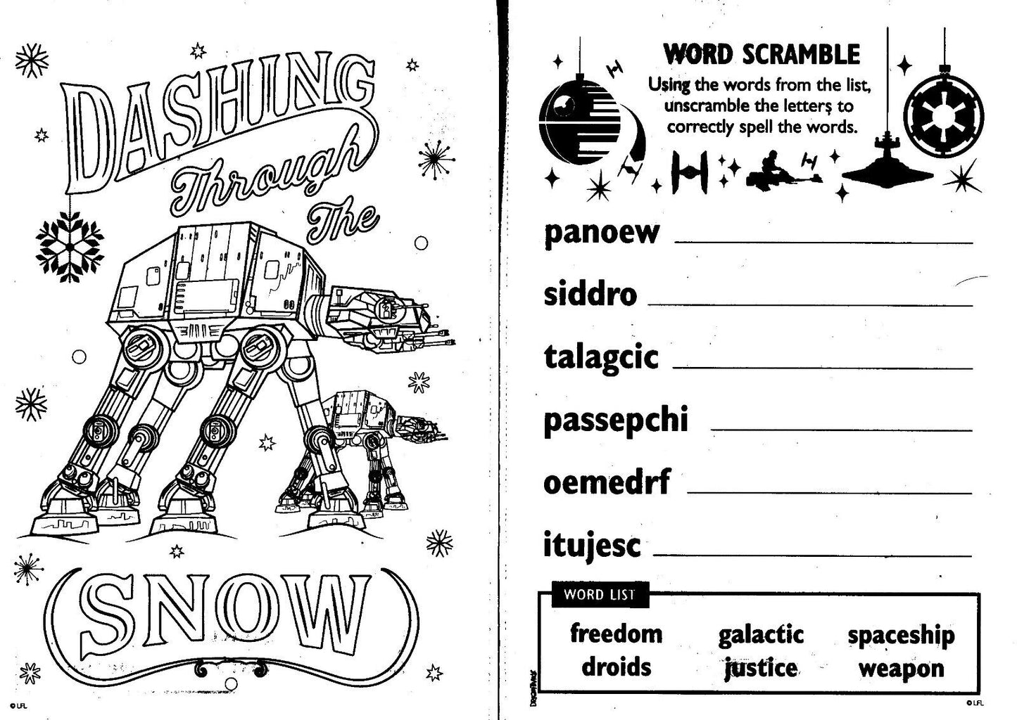Star Wars - Christmas Coloring & Activity Book - Troop-in Through the Show
