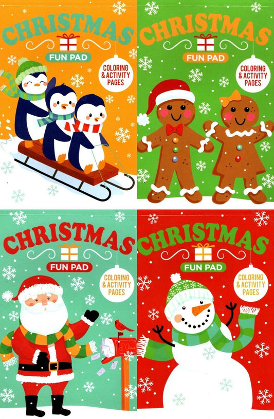 Christmas Play Pad - Coloring & Activity Books - (Set of 4)