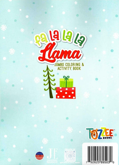 Fa La La La Liama - Christmas Holiday - Jumbo Coloring & Activity Book