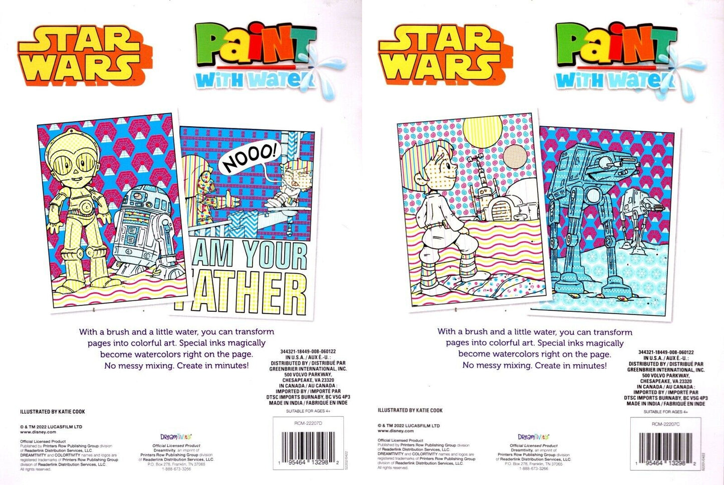 Star Wars Paint With Water - Trust in the Force and Little Rebels Set of 2 Book