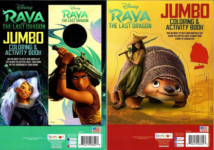 Disney Raya and The Last Dragon - Jumbo Coloring & Activity Book Set of 2 Books
