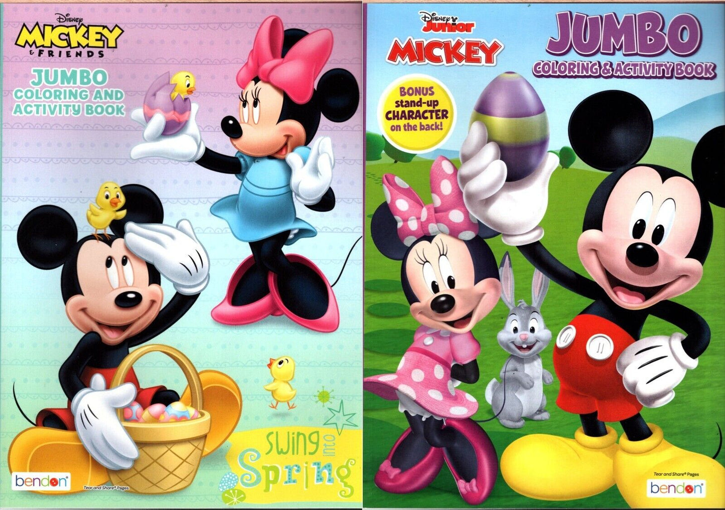 Disney Mickey Friends - Jumbo Coloring & Activity Book - Swing into Spring Set