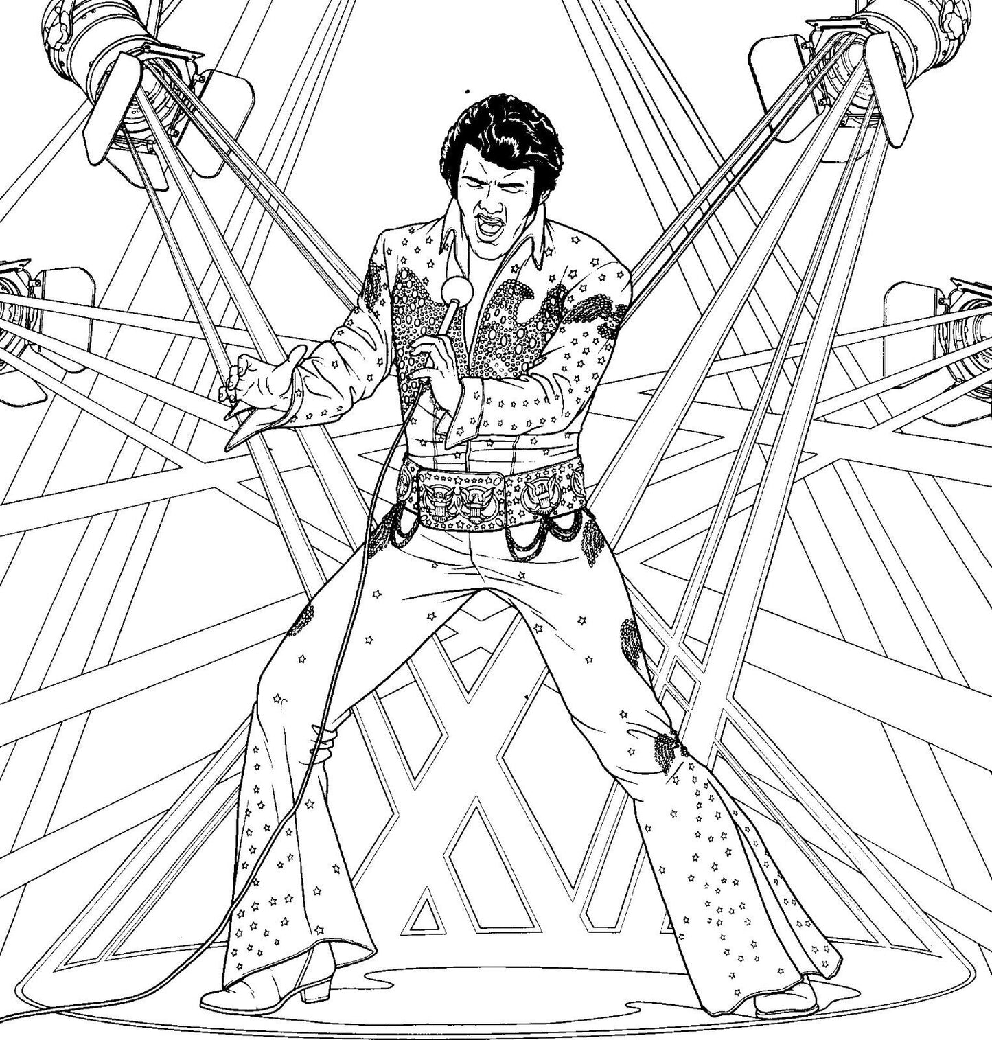 Elvis - The Coloring Book for Adults
