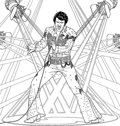 Elvis - The Coloring Book for Adults