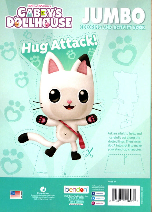 Gabby`s DollHouse - Hug Attack! - Jumbo Coloring & Activity Book