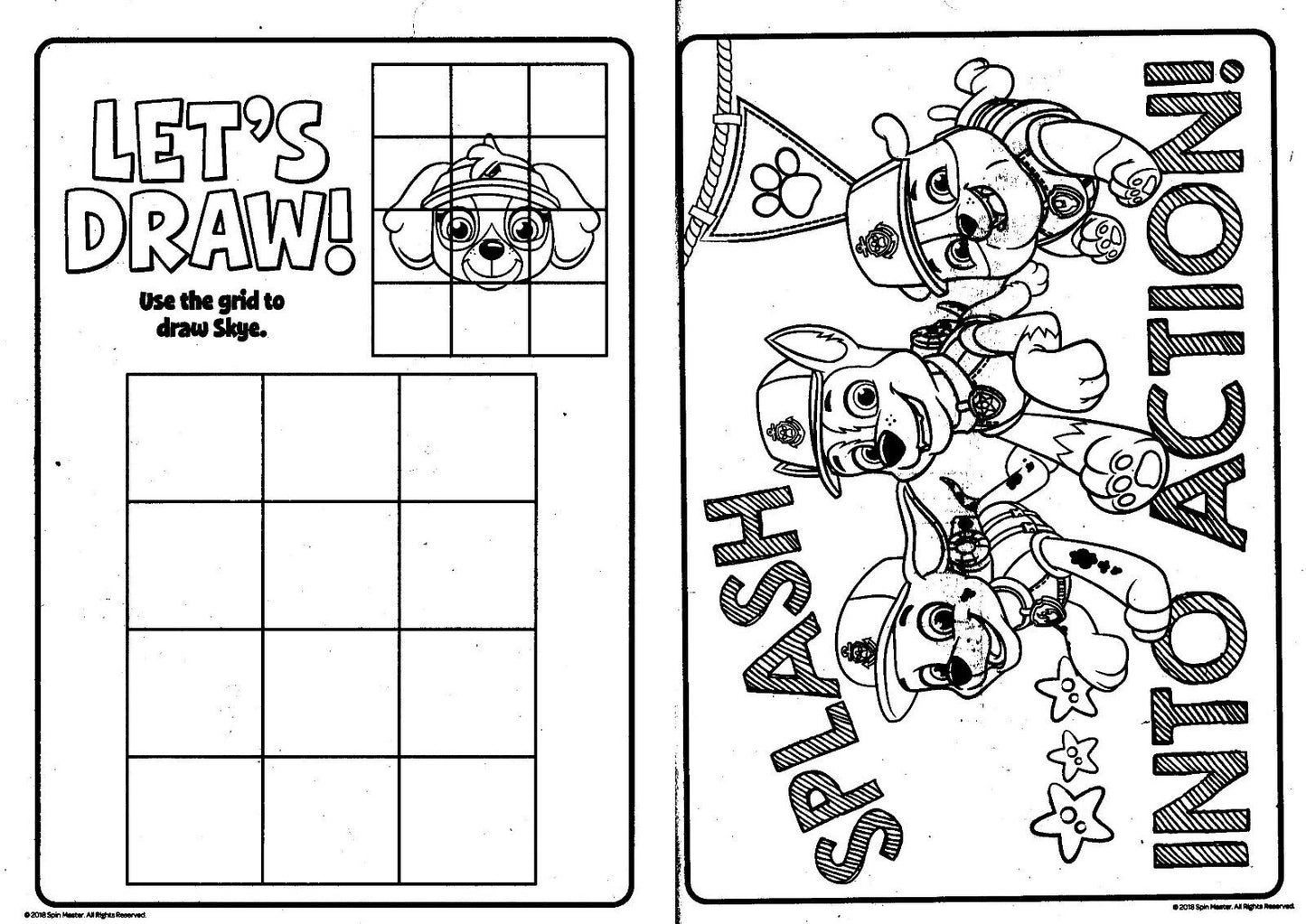Paw Patrol - Jumbo Coloring Book - Spring into Action! and Doggie Divers
