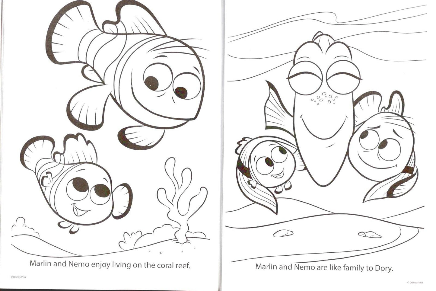 Finding Dory - Coloring & Activity Book - Color and Play Includes Stickers