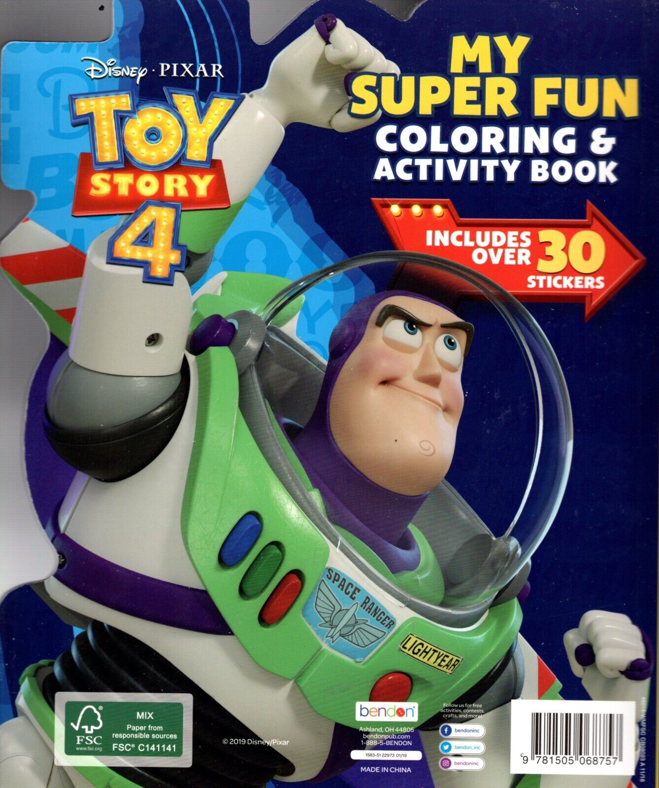 Toy Story 4 - My super Fun - Coloring & Activity Book Includes Over 30 Stickers