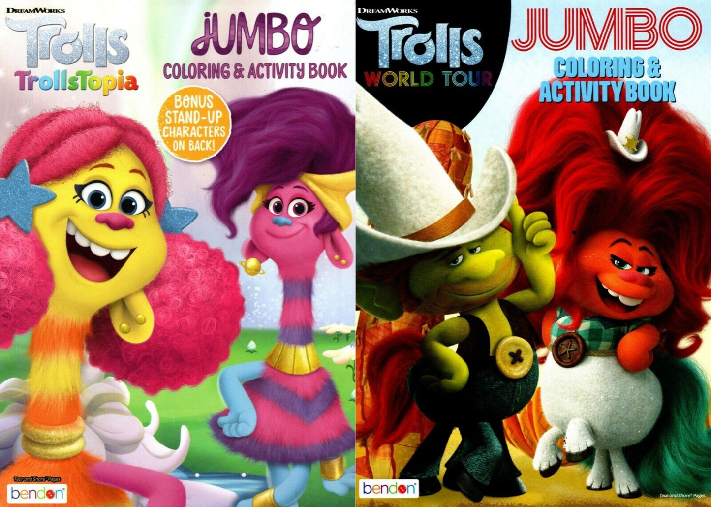 Trolls - Jumbo Coloring & Activity Book (Set of 2 Books)