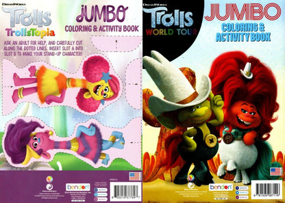 Trolls - Jumbo Coloring & Activity Book (Set of 2 Books)