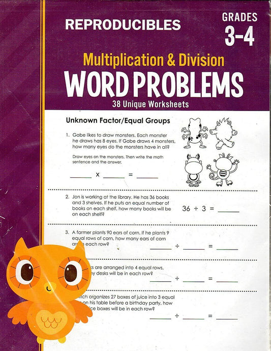 Teaching Tree Multiplication and Division - Word Problems Workbook - Grades 3-4