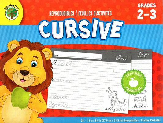 Cursive - Reproducible 38 Educational Sheets Workbook - Grades 2-3