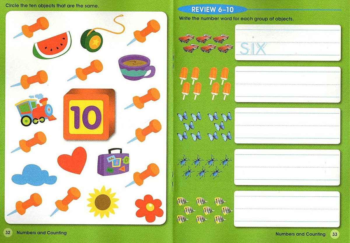 Kindergarten Counting Homework Homework Helper Educational Workbooks - Kindergarten - Numbers & Count ...