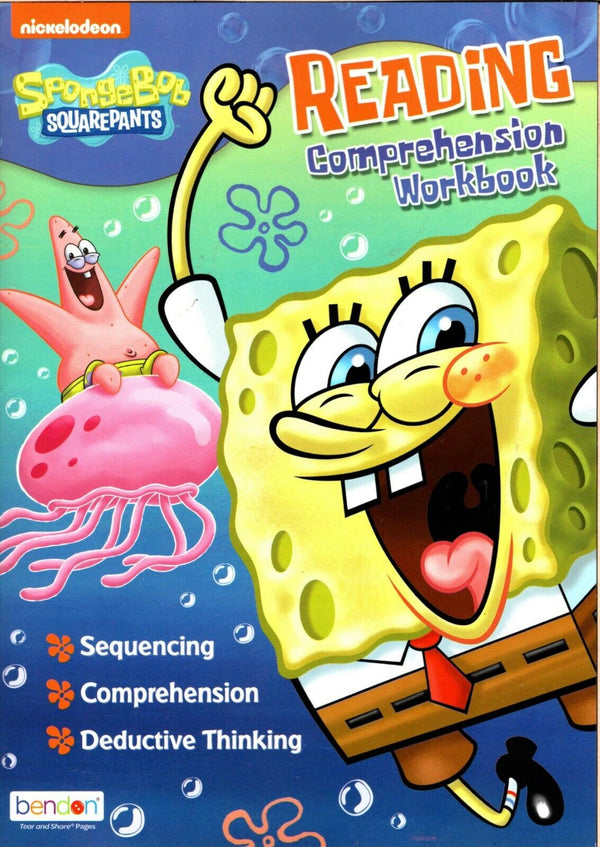 Spongebo Reading Educational Workbooks - Nickelodeon Sponge-Bob Reading Comprehension W ...