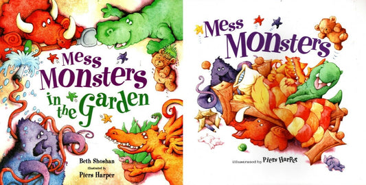 (Miss Monsters in the Garden) + (Miss Monsters) - Children's Book Set of 2 Book