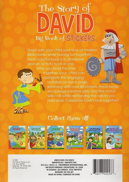 Big Book of Stickers - Story of David - Activity Book Includes Over 80 Stickers