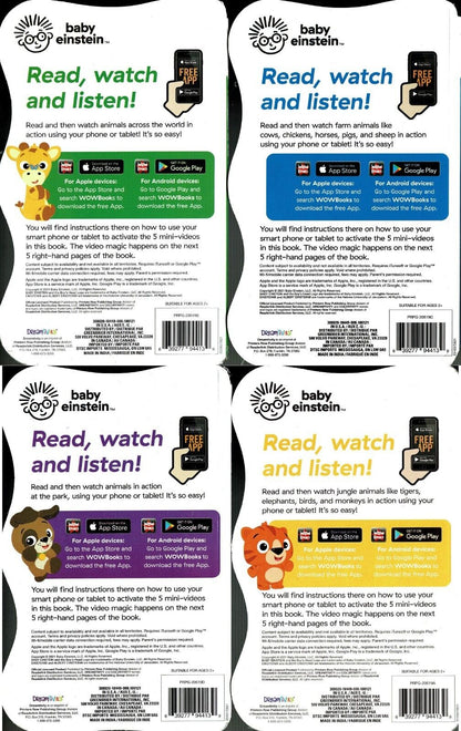 Video Fun Book - Children's Board Book (Set of 4 Books)