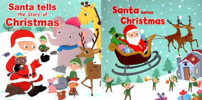 Santa Saves Christmas & Santa Tells the Story of Christmas - Children's Books