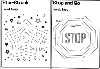 Maze Craze Activity Book for Kids Easy Medium Hard Levels - (Set of 2 Books) v3