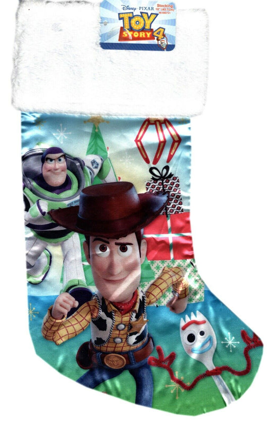 Toy Story 4-18" Full Printed Satin Christmas Stocking with Plush Cuff