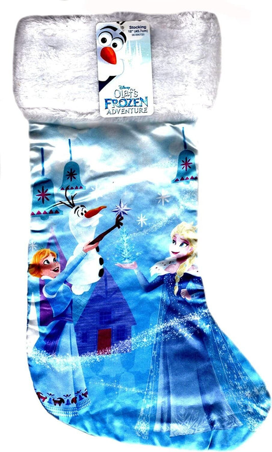 Disney Frozen - 18" Full Printed Satin Christmas Stocking with Plush Cuff v4