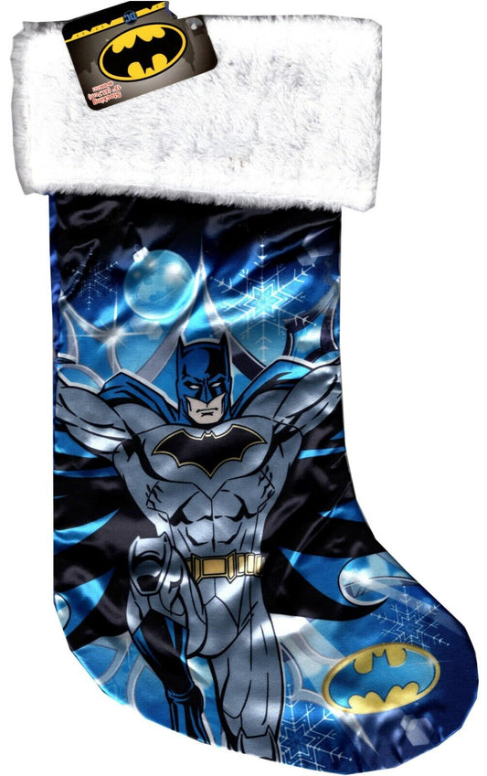 DC Comics Batman - 18" Full Printed Satin Christmas Stocking with Plush Cuff v3