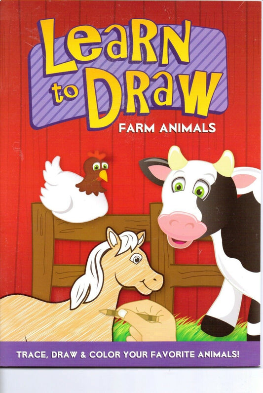 Learn to Draw Farm Animals Paperback Book