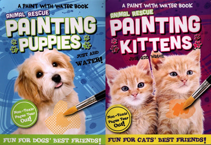 A Paint with Water - Animal Rescue Painting Kittens and Painting Puppies - Set