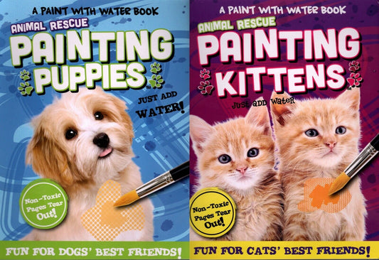 A Paint with Water - Animal Rescue Painting Kittens and Painting Puppies - Set