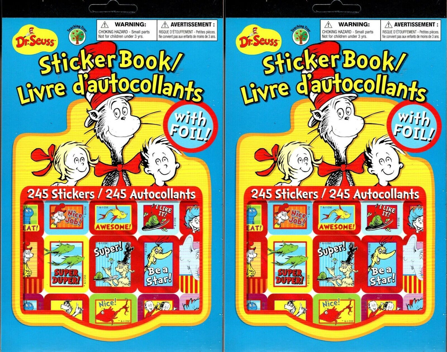 Dr.Seuss - 125 Stickers Book (Set of 2)