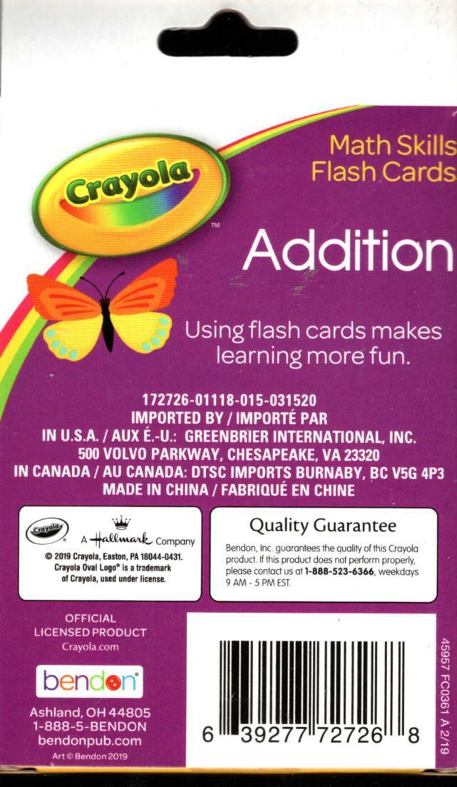 Crayola - Math Skills Flash Cards - Addition 36 Flash Cards