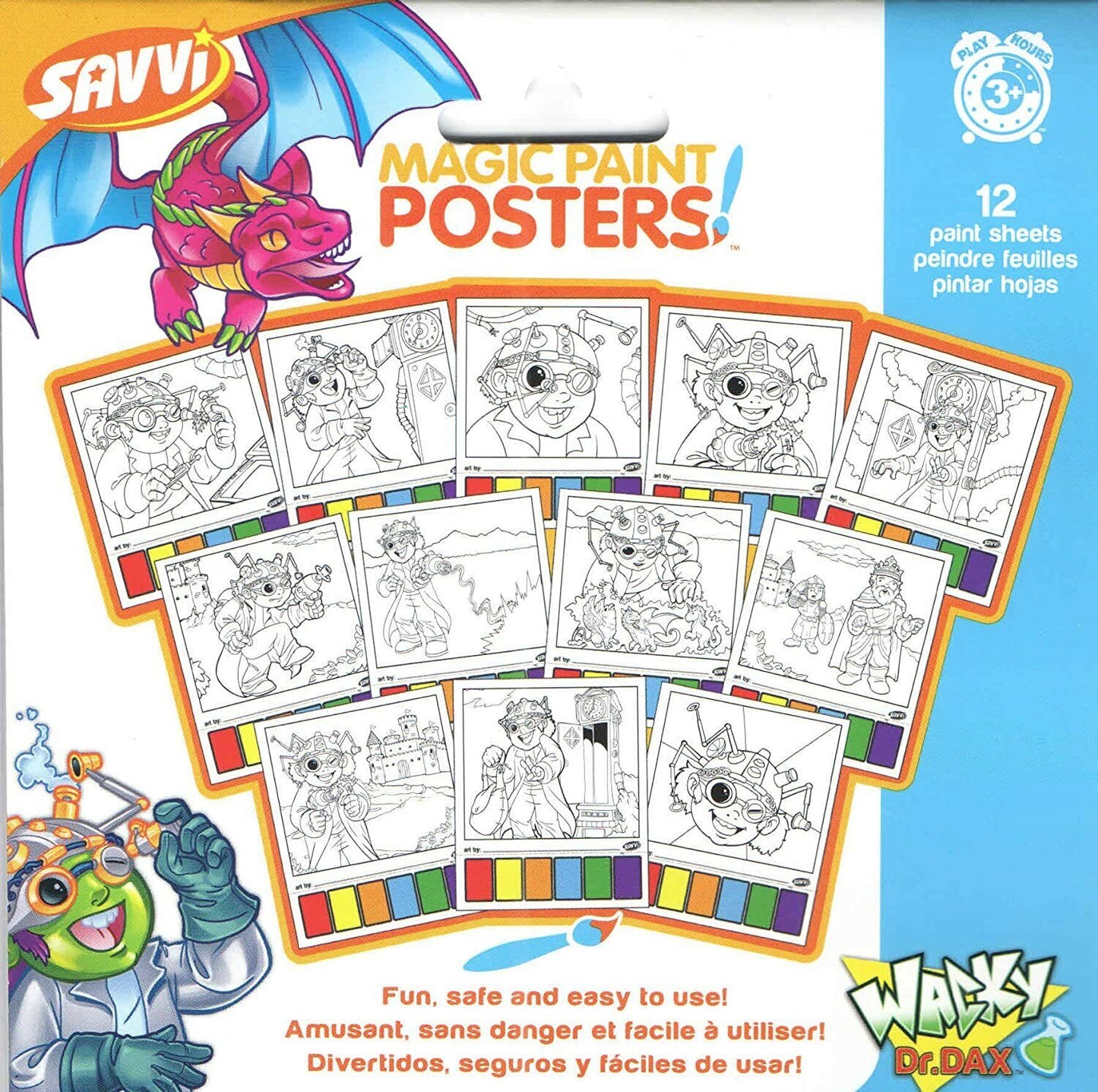 Savvi Magic Paint Posters ~ Wacky Dr. Dax (Inside the Lab of a Scientist