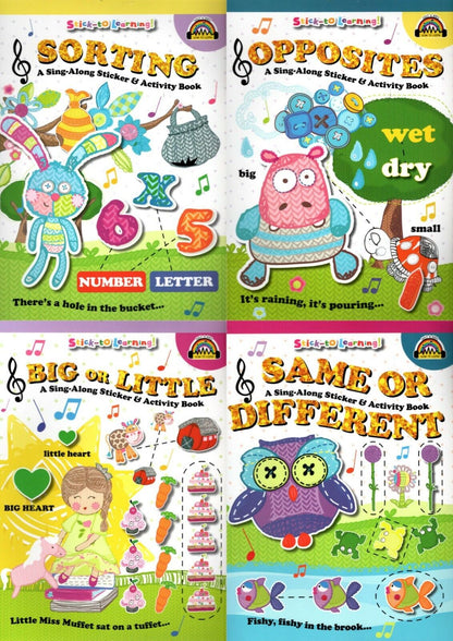 Stick-to Learning - Same or Different, Big or Little, Sorting, Opposites
