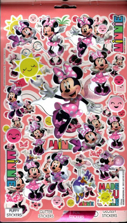 Disney Junior Minnie - Over 150 Includes Puffy, Glitter, Foil, Gloss Stickers
