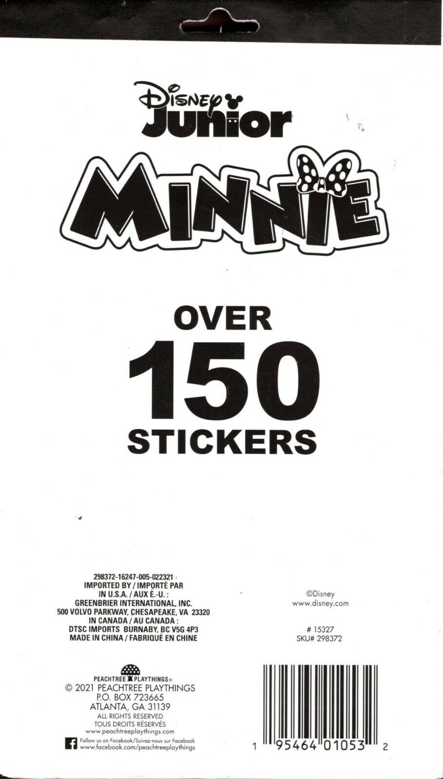 Disney Junior Minnie - Over 150 Includes Puffy, Glitter, Foil, Gloss Stickers