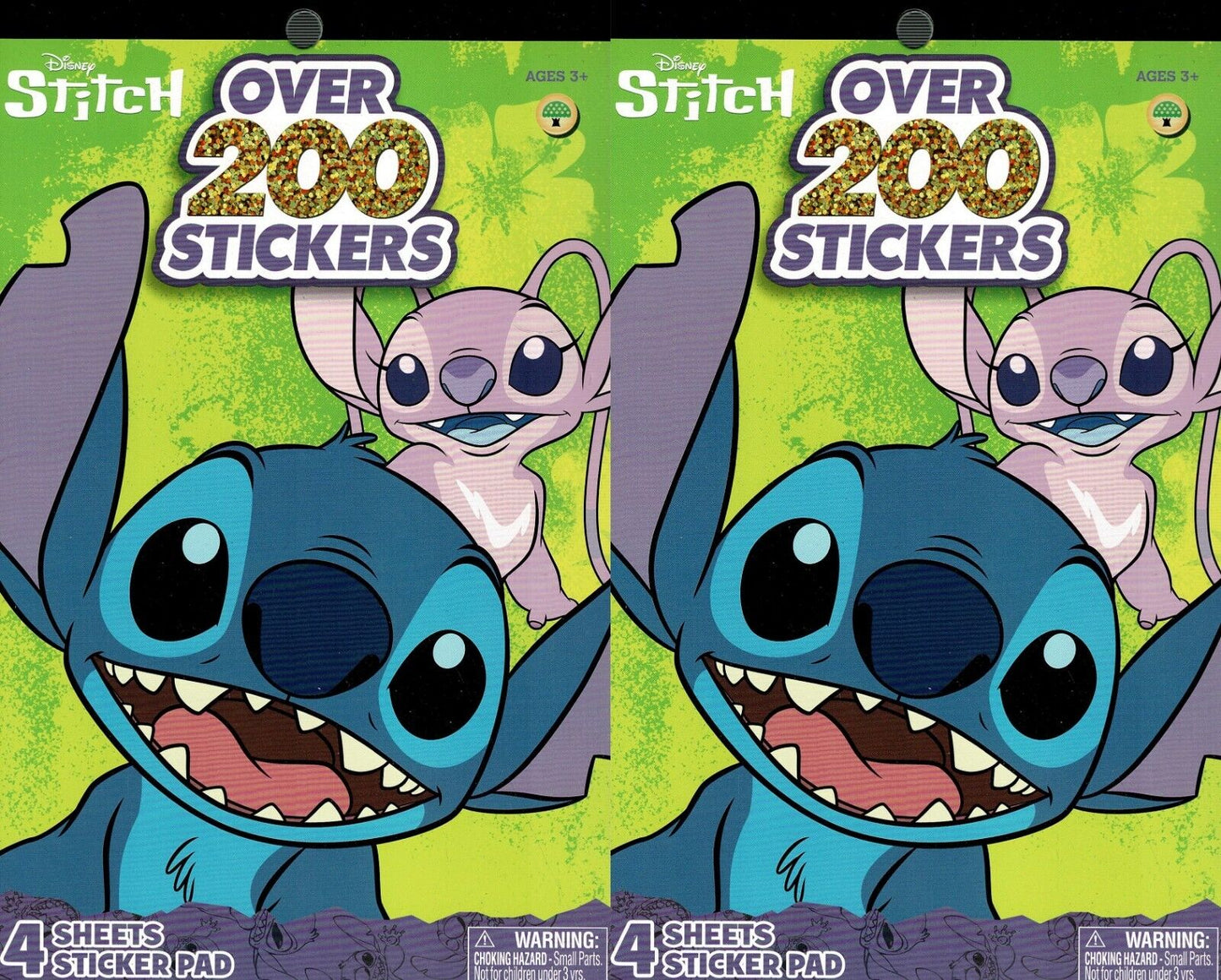 Disney Stitch - Over 200 Stickers 4 Sheet Sticker Books (Set of 2)