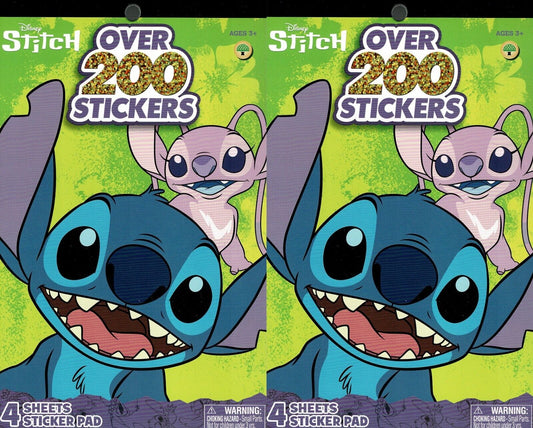 Disney Stitch - Over 200 Stickers 4 Sheet Sticker Books (Set of 2)
