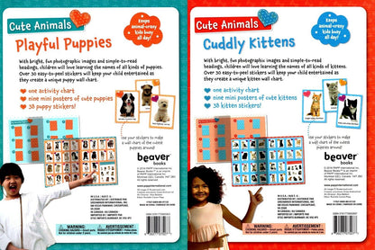 Cute Animals - Playful Puppies & Cuddly Kittens - Sticker and Activity Book