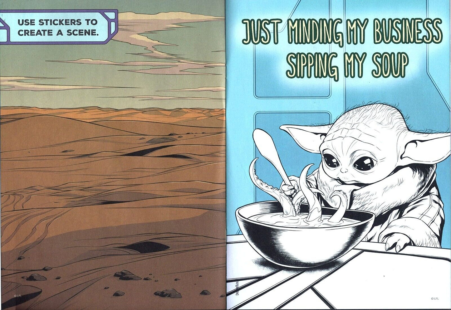 Disney Star Wars - StickerTivity - I Am Grogu & Cute and Hungry (Set of 2 Books)