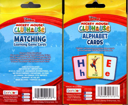Disney Junior Mickey - Matching Learning & Alphabet - 36 Flash Cards Set