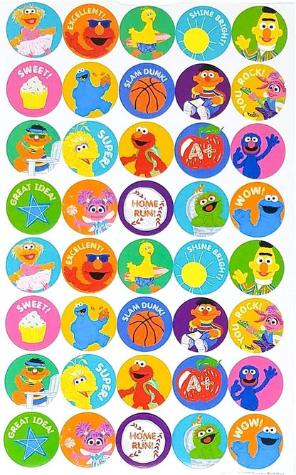 Sesame Street 400+ Fun & Reward Sticker Book | 6 Sheets (Set of 2 Pack)