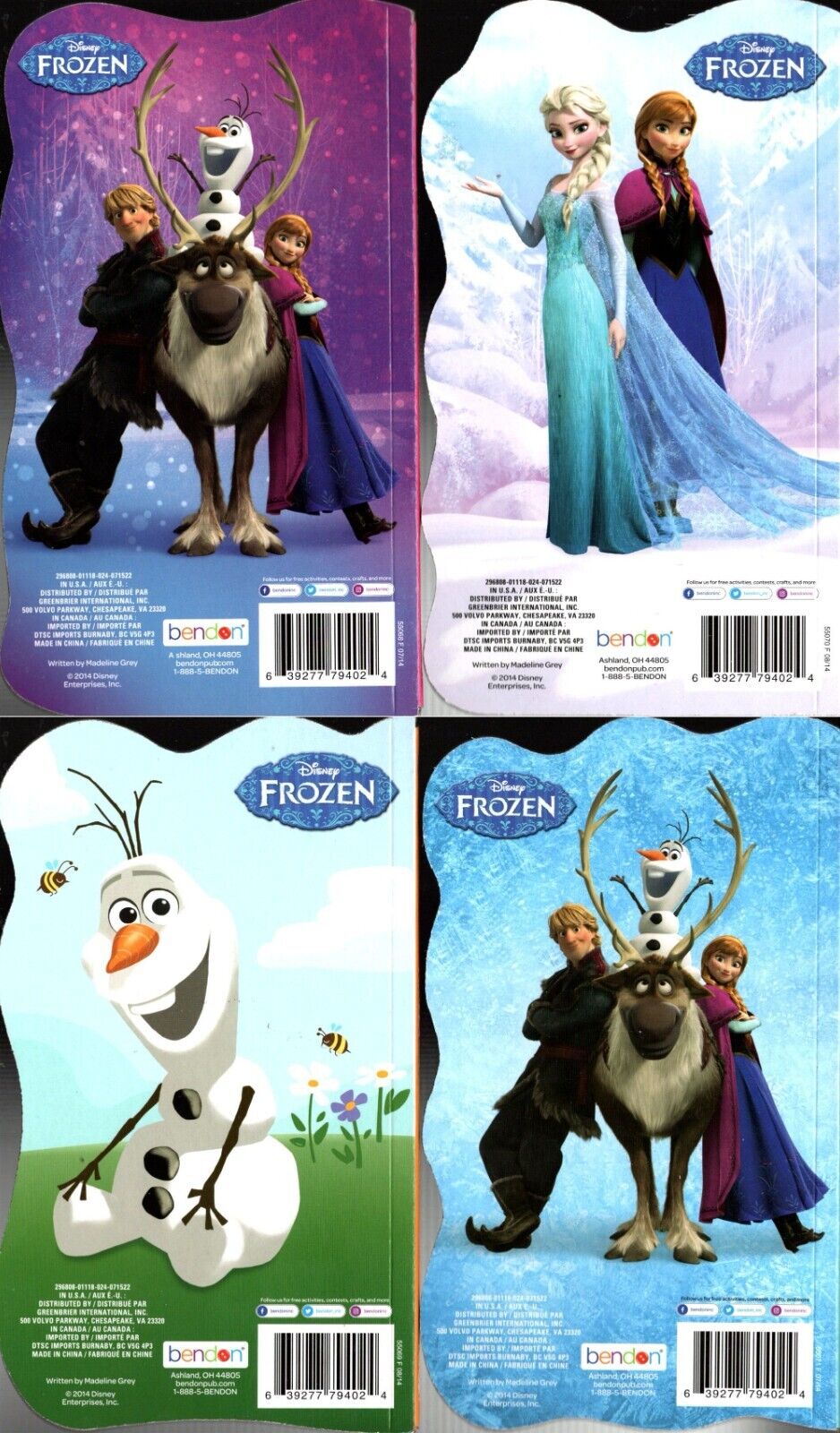 Disney Frozen Board Books (Set of 4 Shaped Board Books)