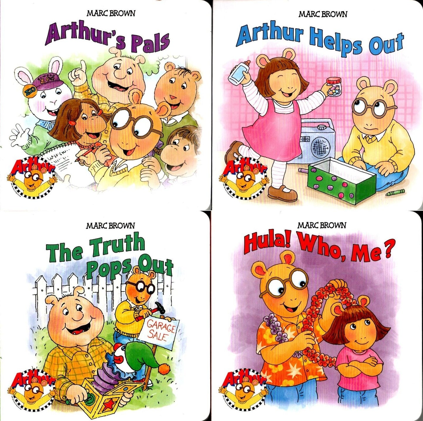 Arthur`s Pals, Arthur Helps Out, The Truth Pops Out and Hula! Who, Me? - Books