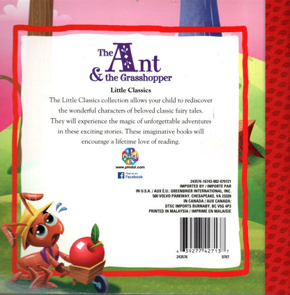 The Ant & the Grasshopper - The Little Classics collection - Classic Fairy Tales Book