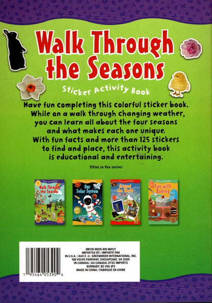 Sticker Activity Book - Walk Through The Seasons - with Over 125 Stickers
