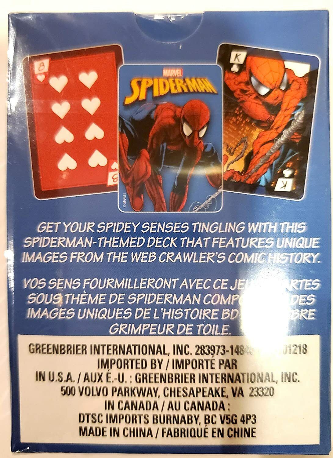 Marvel Spider-Man 52 Deck Playing Cards
