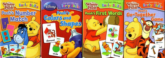 I Can Learn with Pooh Early Skills - Learning Cards ~ Complete Set - (Set of 4)